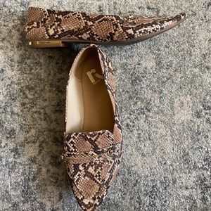 Snake skin ballet flats